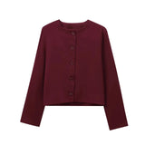 Foridol Solid O-neck Single Breasted Black Blazer Coat Women Autumn Winter Short Jacket Office Lady Vintage Buttons Veste
