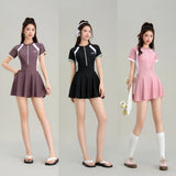 New Swimsuit for Women, Slightly Overweight, Plus Size Jumpsuit Style, Conservative and Slimming, Hot Spring Swimsuit Wholesale
