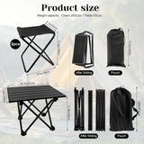 XIUWO Folding Camping Table With 2 Chairs