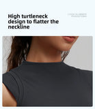 Women's Yoga Tank Top Highly Stretchy, Slightly High-Neck Sports Bra with Built-In Cups Lifts and Shapes The Bust Sexy Fitness