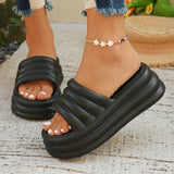 Chunky Platform Slippers for Women 2024 Summer Comfort Soft Sole Beach Shoes Slides Woman Thick Bottom Non-Slip Sandals Ladies