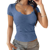 2026 spring and summer European and American Y2K sexy style summer short-sleeved vest T-shirt women's clothing