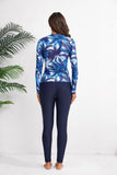 2026 Long Sleeve Zipper Surfing Swimsuit Print Pants Swimwear Women Two Pieces Diving Clothes Beachwear Bathing Swimming Suit
