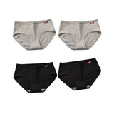 4Pcs/Set Women's Mid-Rise Cotton Panties Breathable Soft Ribbed Underwear Solid Lingerie Stretchy Comfort Daily Briefs M-XL