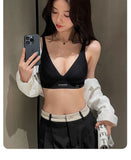 MOYISU Japanese Silky-Tech Bralette - Traceless Wireless Summer Bras for Small Chest Pull Together Soft Support Back Tuck Design