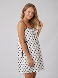 2026 Summer Women's Loose Fit Cami Dress Spaghetti Strap Flowy Mini Dress Dot/Striped Party Bohemian Holiday Sundress