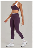Women's Seamless Yoga Sets Sports Fitness Sleeveless Vest Hip-lifting Slim Fit Pants Suits Workout Gym Training Running Sets