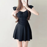 Jumpsuit Style Swimsuit for Women Slimming Down and Covering The Belly with Small Chest Gathering Together for Vacation Swimsuit