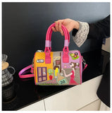 PU New Personality Stylish Shoulder Bags Design Patchwork Zipper 2025 Hot Sale Women's Bags Retro High Quality Women's Bags