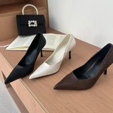 Pointed Toe Pumps Street Style High Heels Women Sexy Banquet Party Shoes for Women Rhinestone Shallow Elegant Designer Shoes New