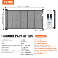 VEVOR Retractable Baby Gate Tall Mesh Baby Gate Extends up to  Wide Retractable Gate for Kids or Pets Retractable Dog Gates