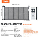 VEVOR Retractable Baby Gate Tall Mesh Baby Gate Extends up to  Wide Retractable Gate for Kids or Pets Retractable Dog Gates