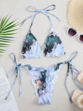 2026 Ribbed Ruffled Frilled Brazilian Bikini Women Swimsuit Female Swimwear Two Pieces Bikini Set Halter Bathing Suit Swim Lady