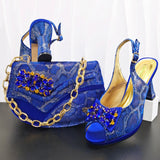 Doershow Lastest Italian Design Fashion Style Ladies Shoes with Matching Bag Set 2026 Nigerian Shoes and Bag Set!  HG1-1