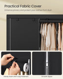 SONGMICS Portable Closet Organizer With Cover 5 Hanging Rods And Shelves