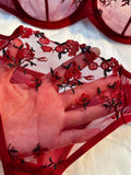 New Pink Bra Women Lingerie Set Ladies Embroidery Floral Bras Underwear Sets