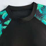 2026 Short Sleeves Tankini 2 Pieces Swimwear Female Printed Swimsuit Women Bathers Bathing Swimming Swim Suit Beachwear
