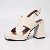 2026 Summer Retro High Heel Sandals - Back Buckle Straps for A Casual and Stylish Date-Wear Women's Shoes