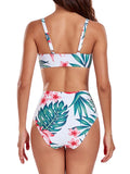 3 Pieces Strappy Bikinis 2026 Women Printed Swimsuit & Beach Dress Sexy High Waist Swimwear Female Bathing Swimming Swim Suit