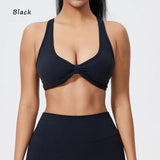 DIAS FIT JOY fold sports bra cross beauty back detachable yoga bra tight fitting outdoor sports running fitness gym suit