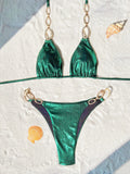 DEKA Diamond chain Bikini Set High Waist Golden Printed Women Swimwear Push Up Bikinis Swimsuit Female Biquini Bathing Suit