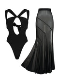 Buckle Off Shoulder Bikini With Skirt Women Swimsuit 2026 Trend Biquini Swimwear Lady Holiday Bath Suit Female Beachwear Outfits