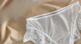 MOYISU French temptation lace big boobs small bra underwear ultra thin set transparent white sensory pure desire underwear
