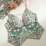 Summer French Lace Halter Bra Set Pure Sensual Beachwear Lightweight Mesh Bralette Backless Wirefree Comfort AU MOYISU Sexy Bra