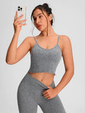 Summer Strappy Tank Tops for Women Vest Sleeveless T-shirts Casual Cami Tops Yoga Tanks Moisture Wicking Seamless Sports Vest