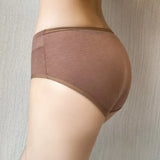 3Pcs/Set Women Soft Cotton Panties Mid Waist Briefs in Warm Tan Minimalist Intimates Breathable Stretch Underwear Size M-2XL