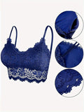7 Pieces Color Women' Sexy Lace Wire-free Bras Lightweight Breathable Back Support, Gathered Shaping for Natural Curves