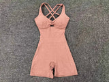 Adjustable double straps Open back  V shape back design Scrunch butt No front seam Flatlock Inseam  Removable pads BODYSUIT