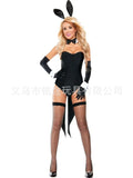 Easter Bunny Girl Cosplay 3-Piece Prop Set - Satin Headband Fluffy Rabbit Tail for Halloween Christmas