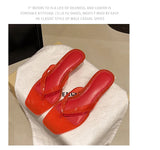 2026 Summer Jelly Shoes Women Fashion Sandals Low Heel Square Toe Girls Street Flip Flops Transparent Color Female Slippers