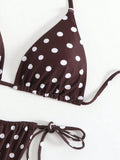 sexy polka dot print micro mini bikinis sets two pieces halter tie swimsuits beachwear bathing suit swimwear biquini tankini