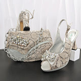 Doershow Lastest Italian Design Fashion Style Ladies Shoes with Matching Bag Set 2026 Nigerian Shoes and Bag Set!  HG1-1