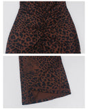Sexy Brown Leopard Print Yoga Jumpsuit Women Hollow Out Backless Sleeveless Slim Gym Running One Piece Flare Pants Sports Suit