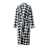 Women Fall Winter Warm Shawl Collar Robe Soft Long Sleeve Pocket Robe Spa Bathrobe Sleepwear Loungewear