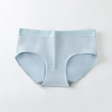 1 Pack Women Simple Panties Low Waist Soft Breathable Briefs Ladies Full Coverage Underwear Daily Solor Color Intimates M-2XL