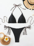 Triangle Halter Thong Bikinis 2026 Women Sexy Swimsuit Dot String Swimwear Female Bathers Bathing Swimming Swim Suit Beachwear