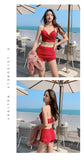 New women's swimsuit split bikini three-piece boxer long-sleeved spa swimsuit