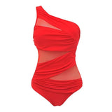 Women Fashion Bodysuit Bikini Biquini Summer Swimwear Mesh Bandage Cut Out Sleeveless Bathing Suits Sexy Thong Swimsuits