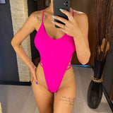 S- XL Extreme Mini Micro Thong Strappy Women Swimwear One Piece Swimsuit Female Backless Monokini Bather Bathing Suit Swim V3938