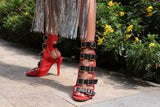 10cm Ultra High with Open Toe Multiple Buckle Strap Belt Sexy Club High Heels Summer Shoes Gladiator Cool Boots Sandals Women