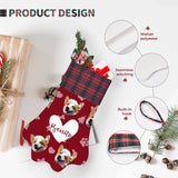 Custom Christmas Stocking 2026 Personalized Name Photo Christmas Socks Gift Bag For Christmas Tree Decorative Pendant