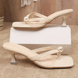 Low Rubber Flip Flops Shoes Hawaiian PU Rome Fabric Hoof Heels Shoes Rubber Flip Flops Low Hawaiian Rome Hoof Heels PU