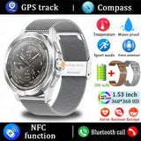 Original S4 Ultra Smart Watch Men  AMOLED Outdoor Sport NFC GPS Track Heart Rate Waterproof Bluetooth Call Smart watch 2025 New
