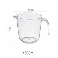 Transparent Measuring Cup with Scale and Whisk Handle for Baking and Cooking