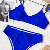Bikini 2026 Sexy Blue Swimwear Swimsuit Women Bikinis Set Bathing Suit Beach Bikini Female Push Up Mujer Costumi Da Bagno Donna