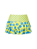 Fashion Summer Mini Skirt Women Dots Print Side Ties Low Waist A Line Skirts for Parties and Casual Wear